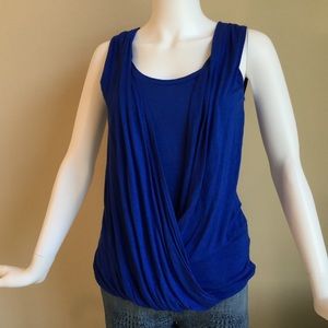 Casual & dressy royal blue sleeveless top